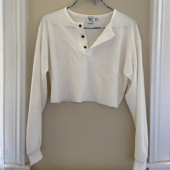 Princess Polly white cropped thermal - Picture 2 of 4